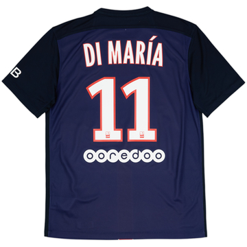 2015-16 Paris Saint-Germain Home Shirt Di Maria #11 - 8/10 - (M)