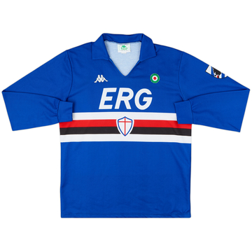 1989-90 Sampdoria Home L/S Shirt - 8/10 - (L)