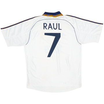 1998-00 Real Madrid Home Shirt Raul #7 - 8/10 - (L)