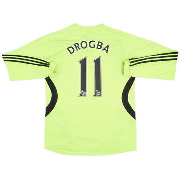 2007-08 Chelsea Away L/S Shirt Drogba #11 - 6/10 - (XL.Boys)