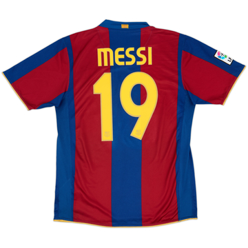 2007-08 Barcelona Home Shirt Messi #19 - 6/10 - (M)