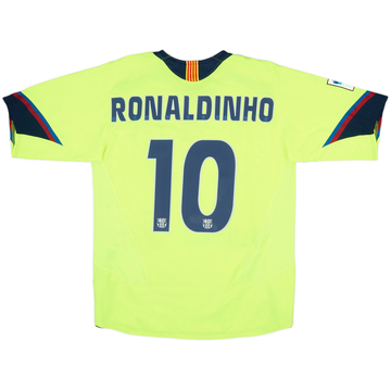 2005-06 Barcelona Away Shirt Ronaldinho #10 - 6/10 - (L)