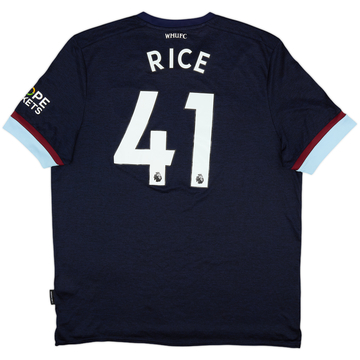 2021-22 West Ham Third Shirt Rice #41 - 9/10 - (XXL)