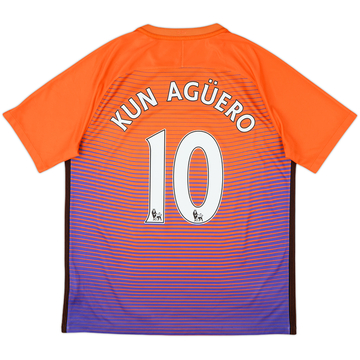 2016-17 Manchester City Third Shirt Kun Aguero #10 - 8/10 - (L)