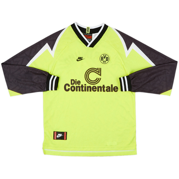 1995-96 Borussia Dortmund Home L/S Shirt - 7/10 - (XL.Boys)