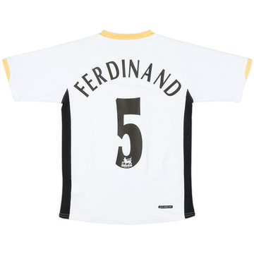 2006-08 Manchester United Away Shirt Ferdinand #5 - 7/10 - (M.Boys)