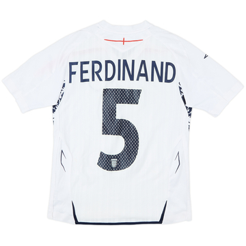 2007-09 England Home Shirt Ferdinand #5 - 5/10 - (M.Boys)