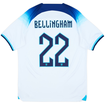 2022-23 England Home Shirt Bellingham #22 - 9/10 - (M)
