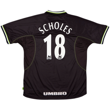 1998-99 Manchester United Third Shirt Scholes #18 - 8/10 - (XL)