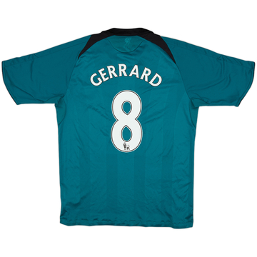 2008-09 Liverpool Third Shirt Gerrard #8 - 8/10 - (XL.Boys)