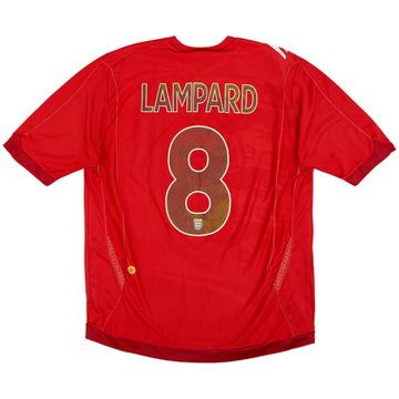 2006-08 England Away Shirt Lampard #8 - 5/10 - (L)