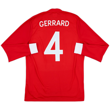 2010-11 England Away L/S Shirt Gerrard #4 - 8/10 - (L)