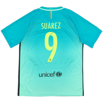2016-17 Barcelona Third Shirt Suarez #9 - 7/10 - (L)