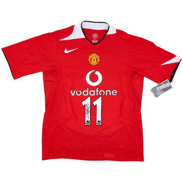 2004-06 Manchester United Signed Home Shirt #11 (Giggs) (L)