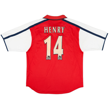 2000-02 Arsenal Home Shirt Henry #14 - 6/10 - (M)