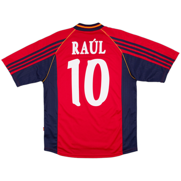 1998-99 Spain Home Shirt Raul #10 - 10/10 - (M)