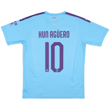 2019-20 Manchester City Home Shirt Kun Aguero #10 - 8/10 - (L)