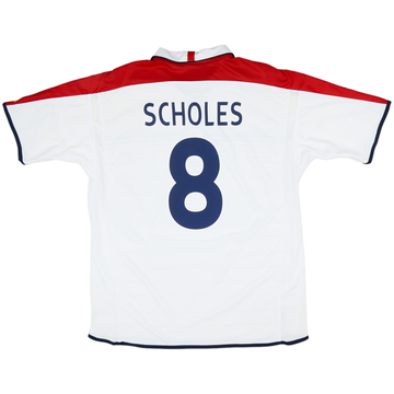 2003-05 England Home Shirt Scholes #8 (XL)