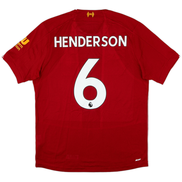 2019-20 Liverpool Home Shirt Henderson #6 - 10/10 - (M)