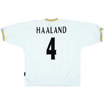 1996-98 Leeds United Home Shirt Haaland #4 - 7/10 - (XL)