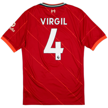 2021-22 Liverpool Home Shirt Virgil #4 - 10/10 - (S)