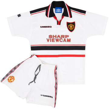 1997-99 Manchester United Away Shirt & Shorts - 8/10 - (M.Boys)