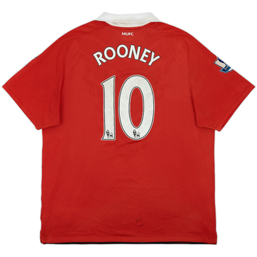 2010-11 Manchester United Home Shirt Rooney #10 - 5/10 - (XL)