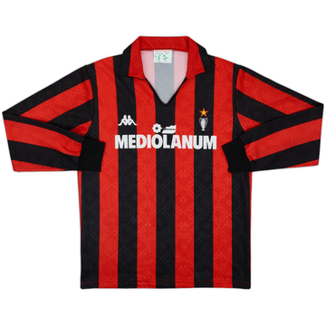 1989-90 AC Milan Home L/S Shirt - 6/10 - (M)