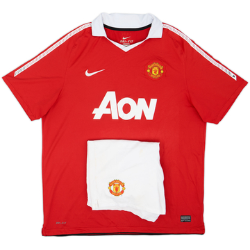 2010-11 Manchester United Home Shirt & Shorts - 5/10 - (XL)