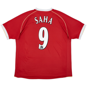 2006-07 Manchester United Home Shirt Saha #9 - 5/10 - (XL)