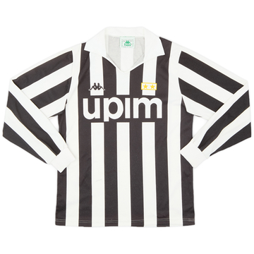 1991-92 Juventus Basic Home L/S Shirt - 7/10 - (S)