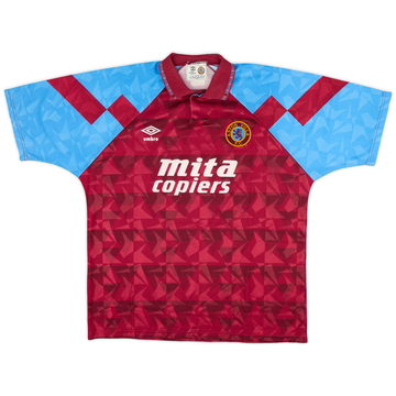 1990-92 Aston Villa Home Shirt - 7/10 - (XL)