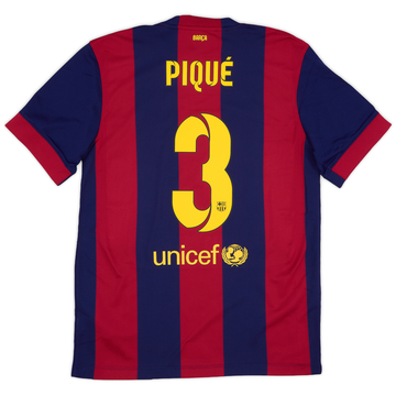 2014-15 Barcelona Home Shirt Pique #3 (M)