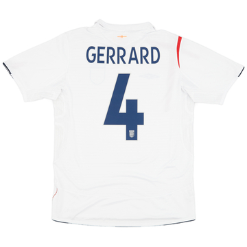 2005-07 England Home Shirt Gerrard #4 - 6/10 - (L)