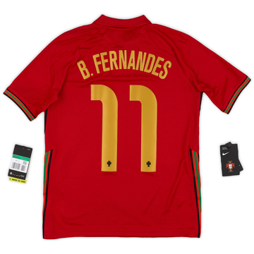 2020-21 Portugal Home Shirt B.Fernandes #11 (XL.Boys)