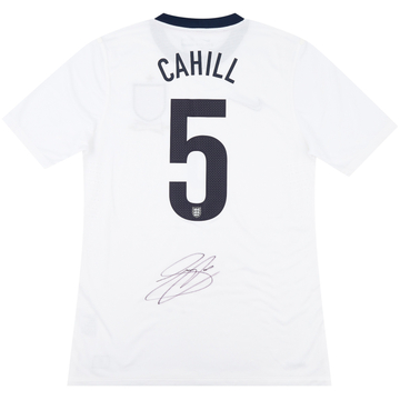 2013 England Match Issue Signed Home Shirt Cahill #5