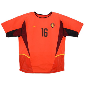 2002-04 Belgium Player Issue Home Shirt Van Buyten #16 - 8/10 - (L)