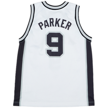 2002-10 San Antonio Spurs Parker #9 Champion Home Jersey - 7/10 - (XL.Boys)