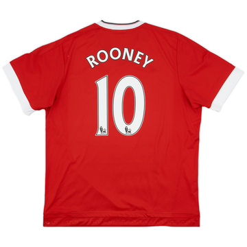 2015-16 Manchester United Home Shirt Rooney #10 - 6/10 - (XL)