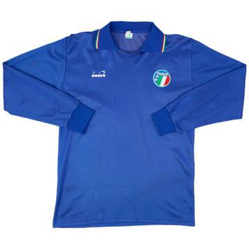 1986-90 Italy Home L/S Shirt - 8/10 - (XL)