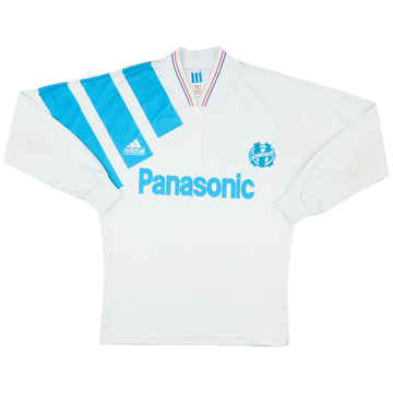 1991-92 Olympique Marseille Home L/S Shirt - 9/10 - (S)