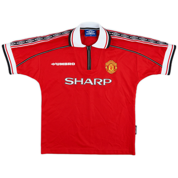 1998-00 Manchester United Home Shirt - 7/10 - (M.Boys)