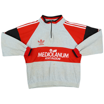 1990-92 AC Milan adidas 1/4 Zip Drill Top - 6/10 - (S)