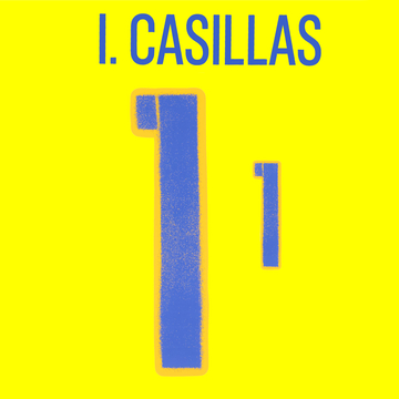 2016-18 Spain GK I. Casillas #1 Blue Name Set