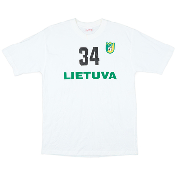2002-03 Lithuania Player Issue Hummel Training Shirt #34 - 8/10 - (L)