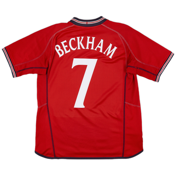 2002-04 England Away Shirt Beckham #7 - 6/10 - (L)