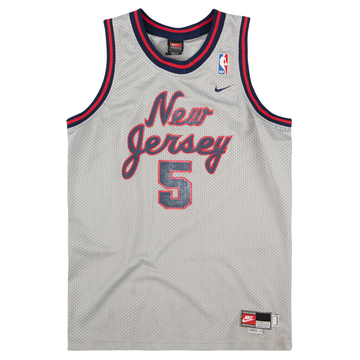 1977 New Jersey Nets Kidd #5 Nike Rewind Swingman Jersey (Alternate) Y