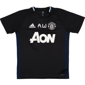 2016-17 Manchester United adidas Staff Issue Training Shirt A.W' - 7/10 - (S)