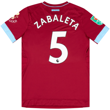 2018-19 West Ham United Match Issue Carabao Cup Home Shirt Zabaleta #5