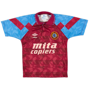 1990-92 Aston Villa Signed Home Shirt - 8/10 - (S.Boys)